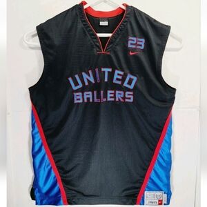 Nike Lebron James King James United Ballers #23  Mens XL Length +2 Jersey Black